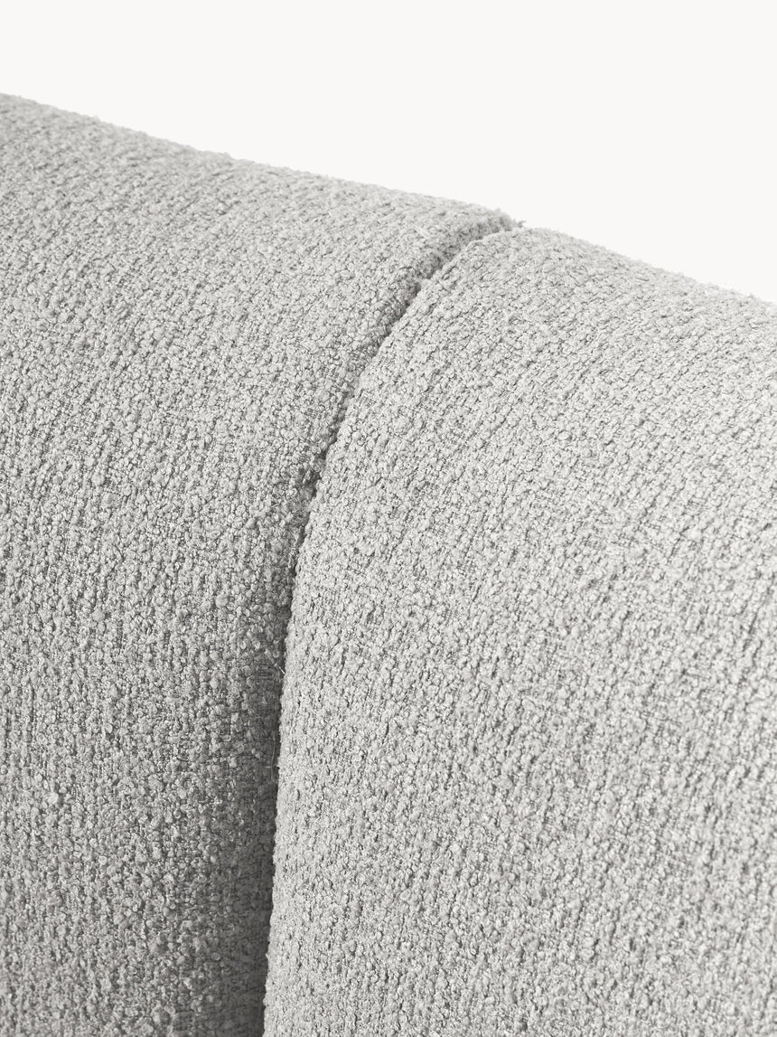 Modern İkili Koltuk Açık Gri Bukle