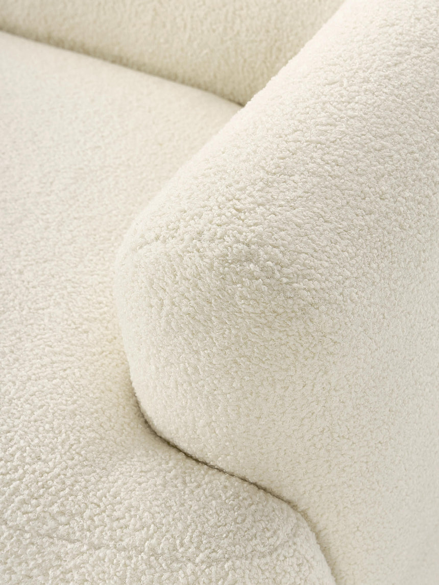Modern İkili Koltuk Kırık Beyaz Teddy