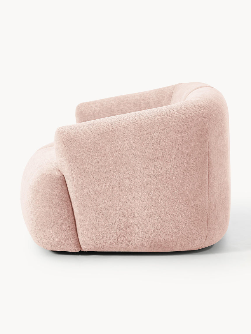 Modern İkili Koltuk Şeftali Dokuma Kadife