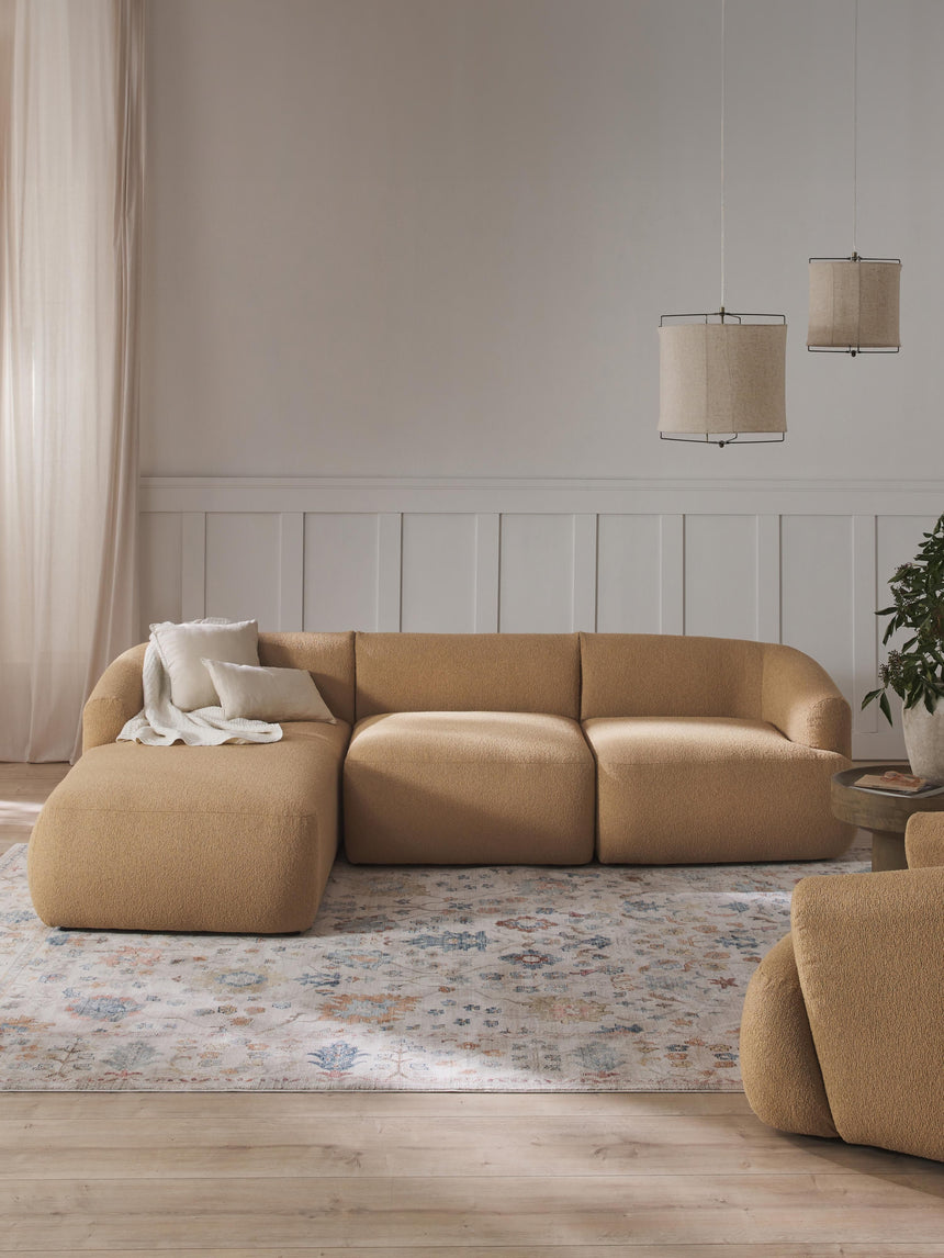 Modern Köşe Koltuk Bej Bukle