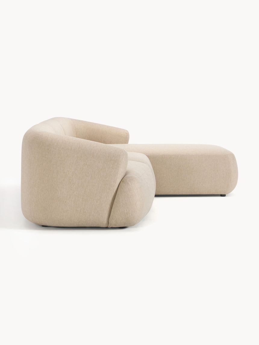 Modern Köşe Koltuk Bej Dokuma Kumaş