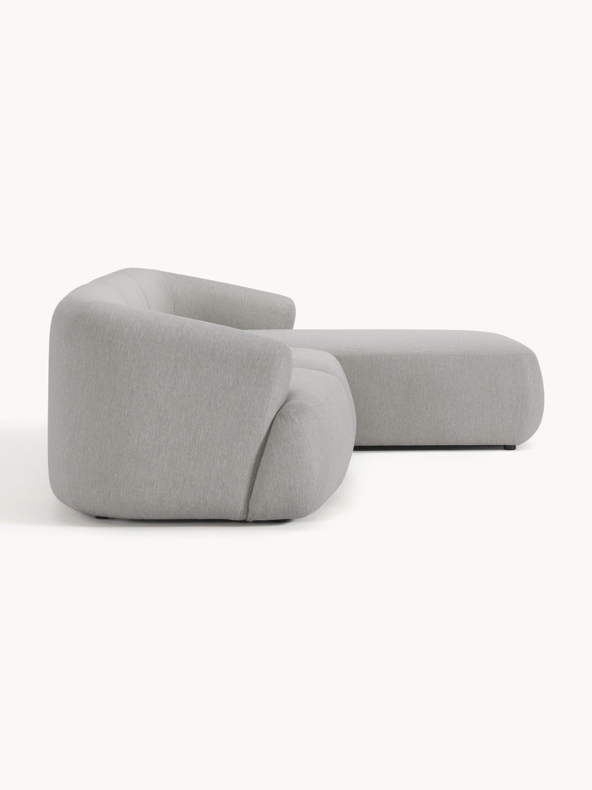 Modern Köşe Koltuk Gri Dokuma Kumaş