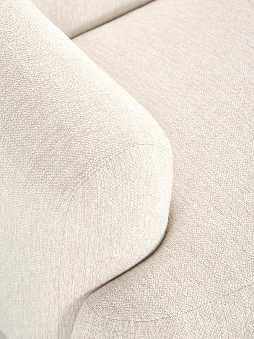 Modern Köşe Koltuk Kırık Beyaz Dokuma Kumaş