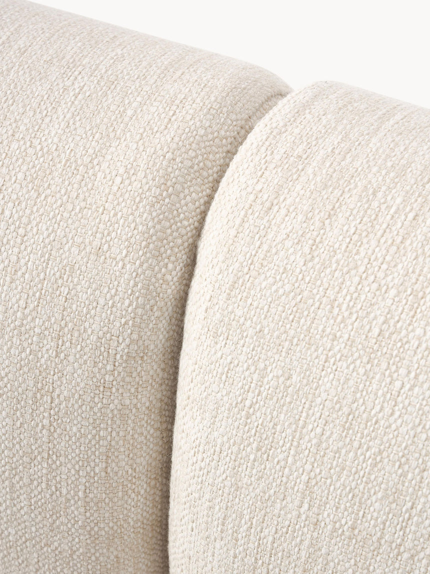 Modern Köşe Koltuk Kırık Beyaz Dokuma Kumaş