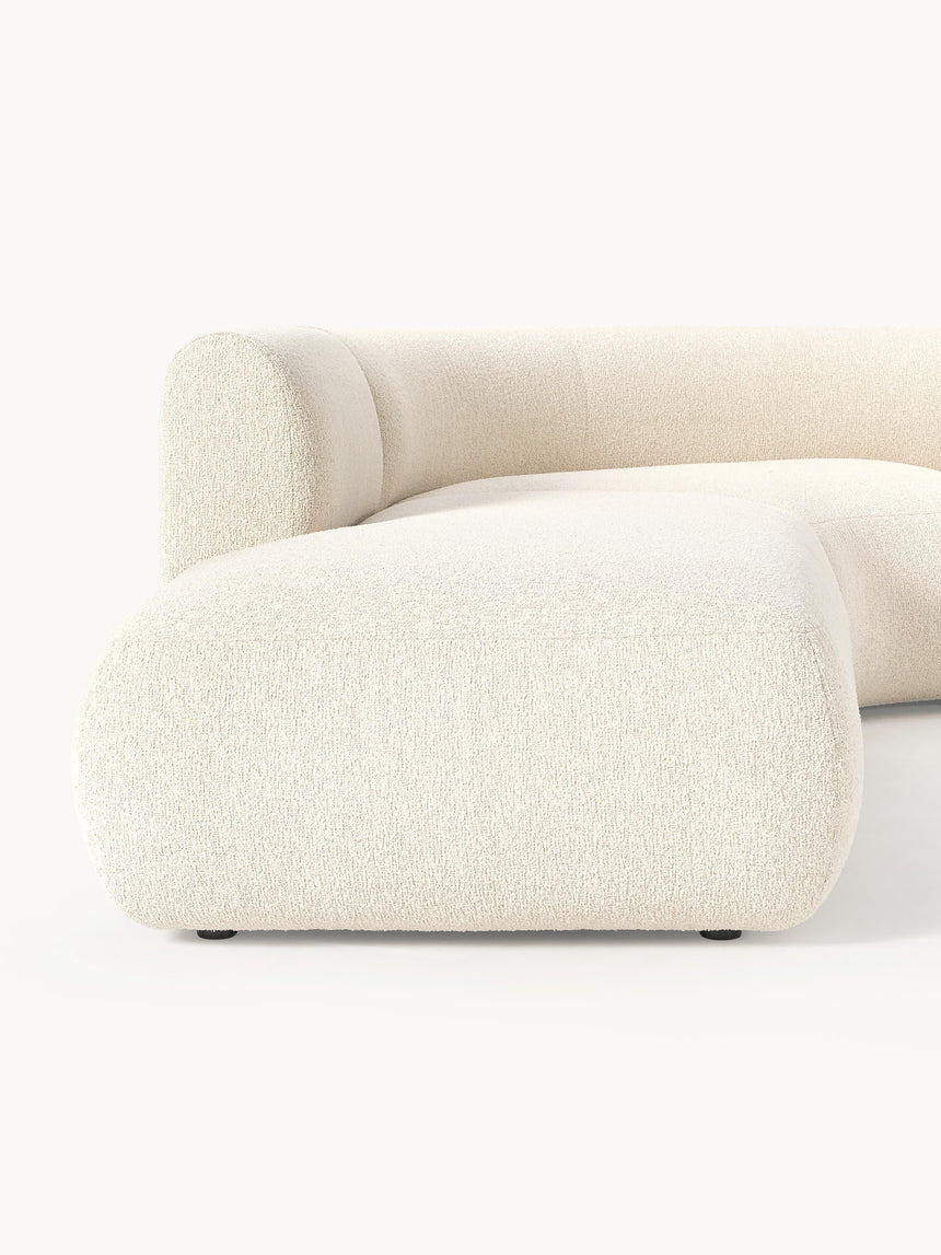 Modern Köşe Koltuk Kırık Beyaz Bukle