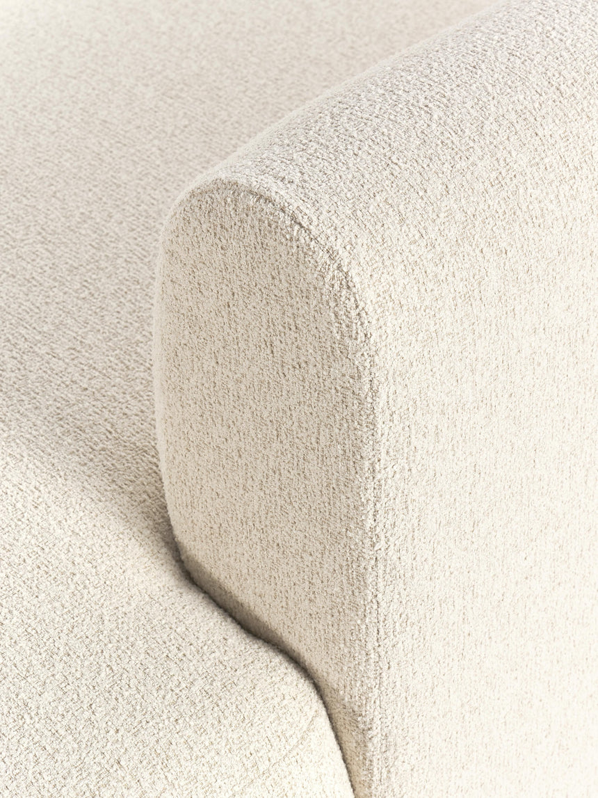 Modern Köşe Koltuk Kırık Beyaz Bukle