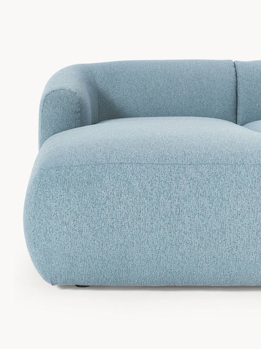 Modern Köşe Koltuk Mavi Bukle