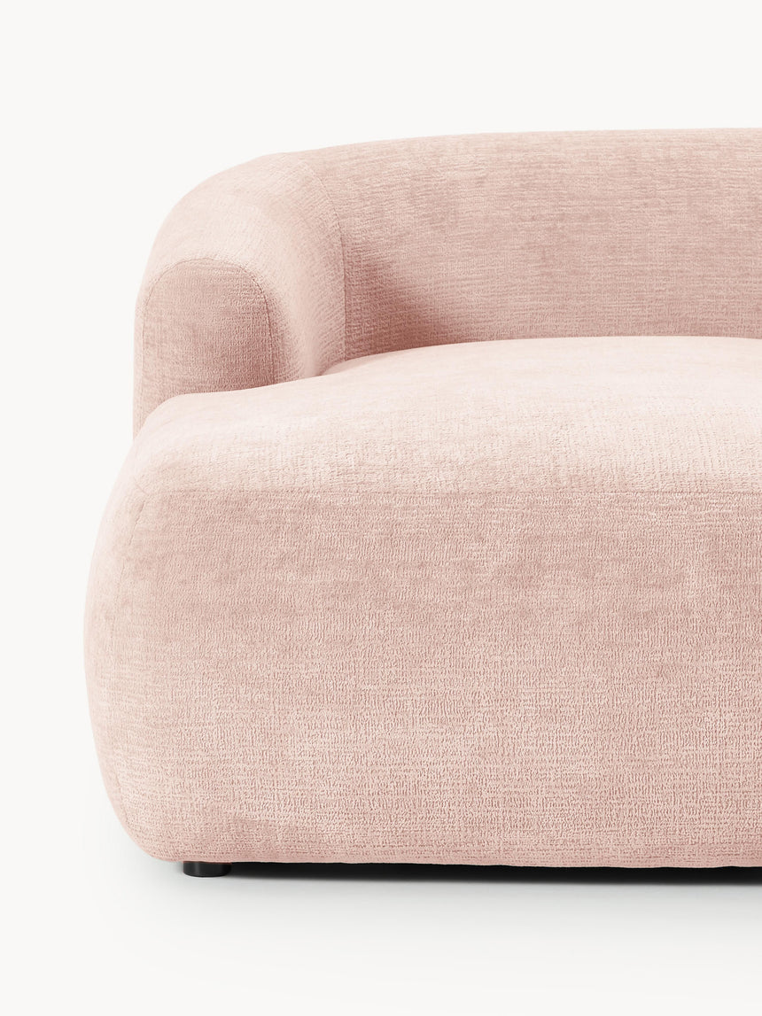 Modern Köşe Koltuk Şeftali Dokuma Kadife