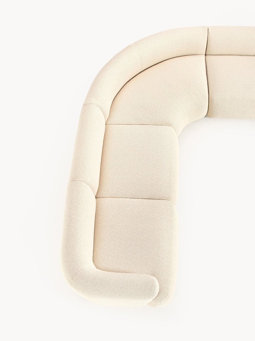 Modern Large Köşe Koltuk Açık Bej Bukle