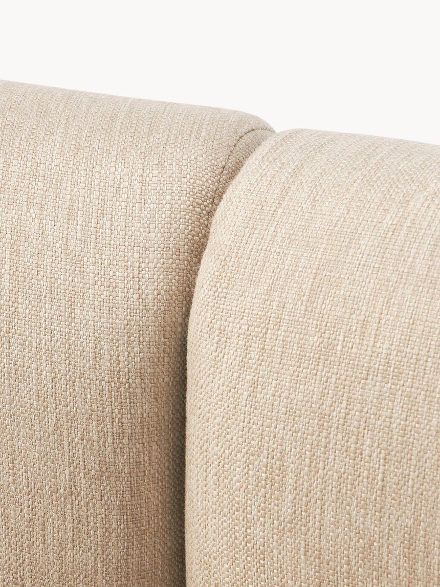 Modern Large Köşe Koltuk Bej Dokuma Kumaş