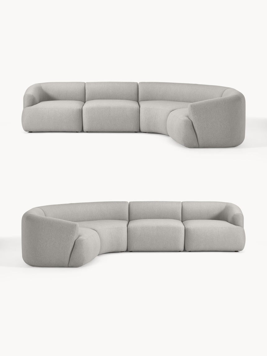 Modern Plus Köşe Koltuk Gri Dokuma Kumaş