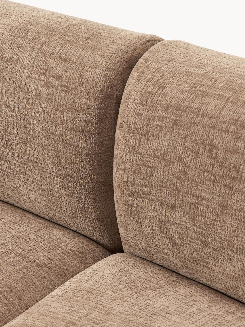 Modern Plus Köşe Koltuk Kahve Dokuma Kadife