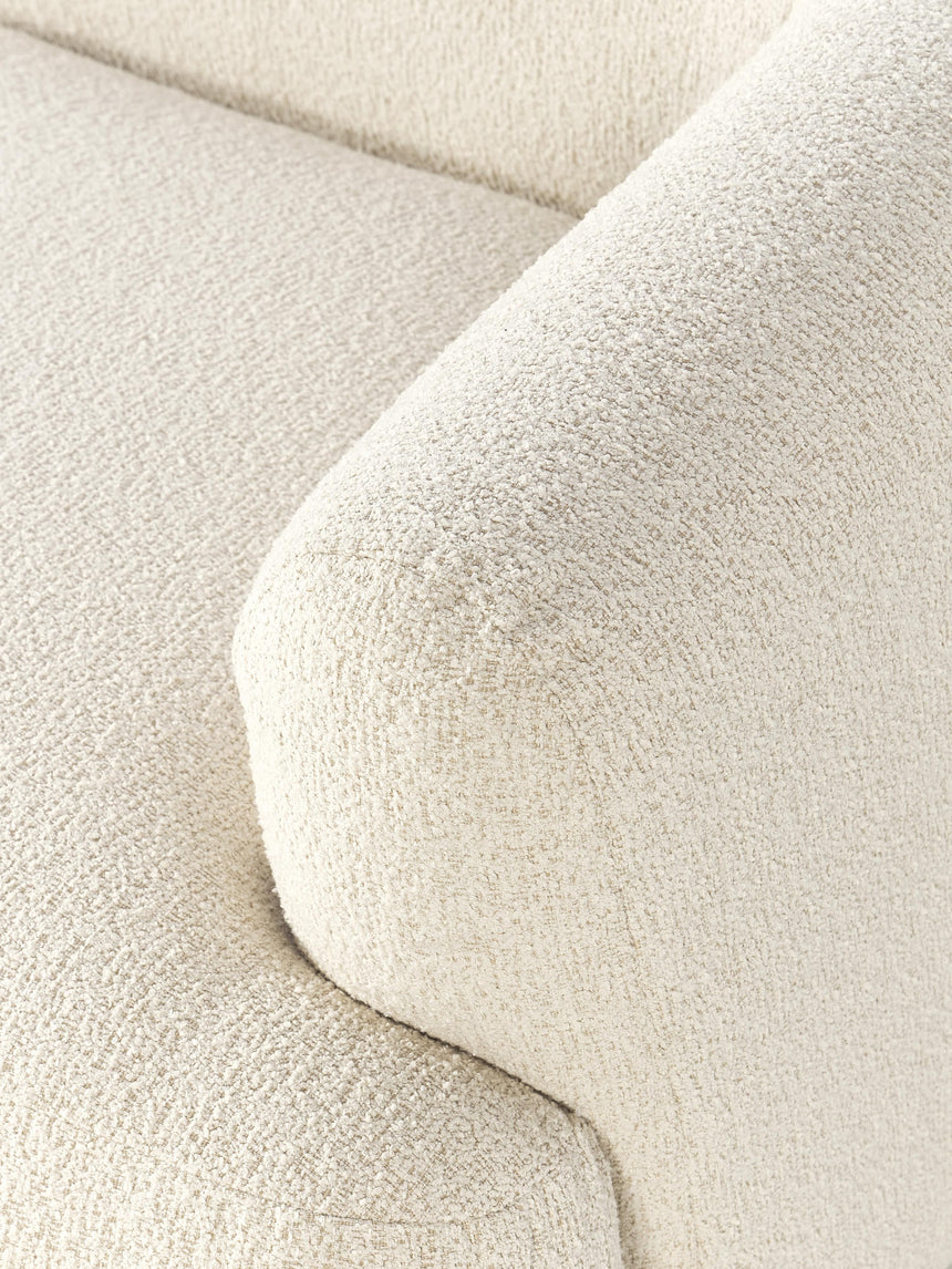 Modern Plus Köşe Koltuk Kırık Beyaz Bukle