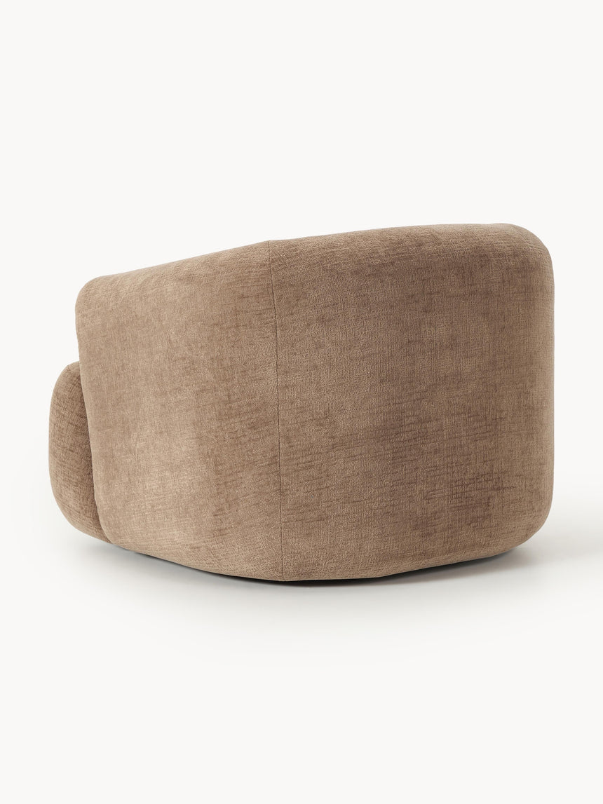 Modern Tekli Koltuk Kahve Dokuma Kadife