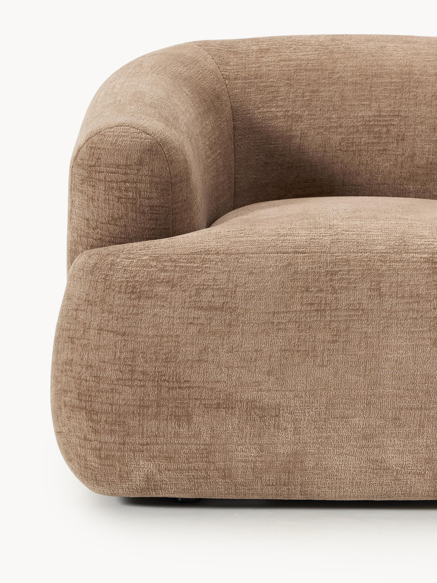 Modern Tekli Koltuk Kahve Dokuma Kadife