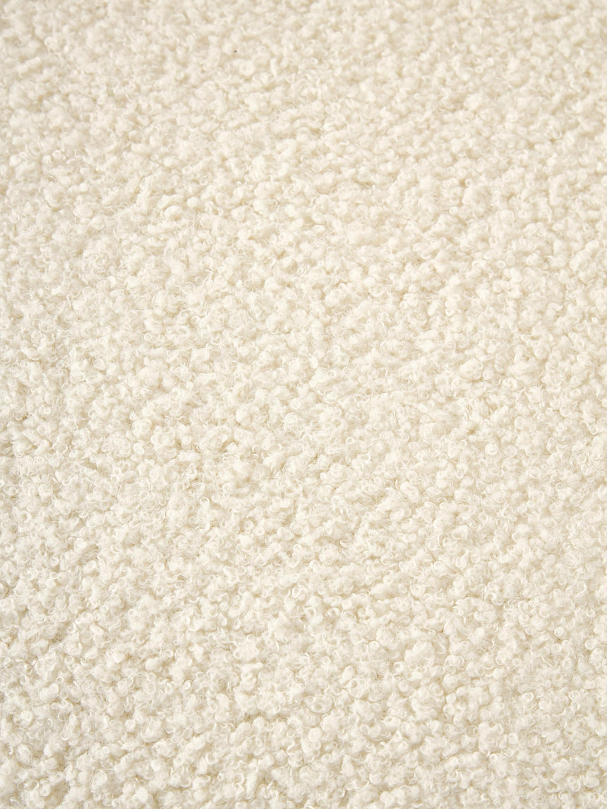 Modern Tekli Koltuk Kırık Beyaz Teddy