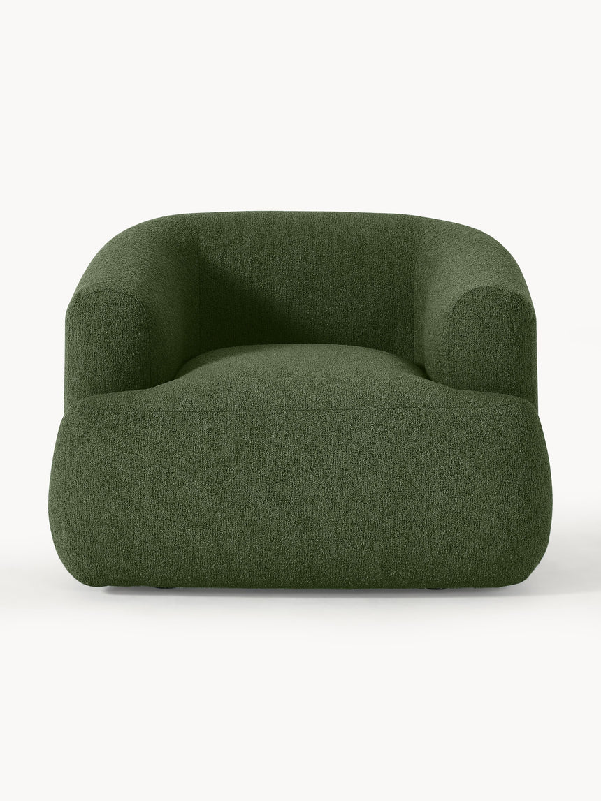 Modern Tekli Koltuk Yeşil Bukle