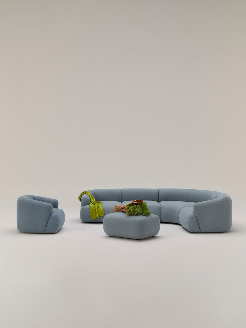 Modern Tekli Koltuk Mavi Bukle