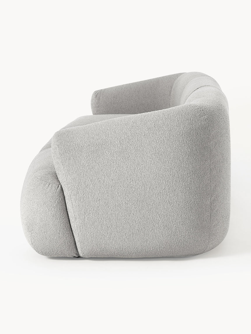 Modern Üçlü Koltuk Açık Gri Bukle