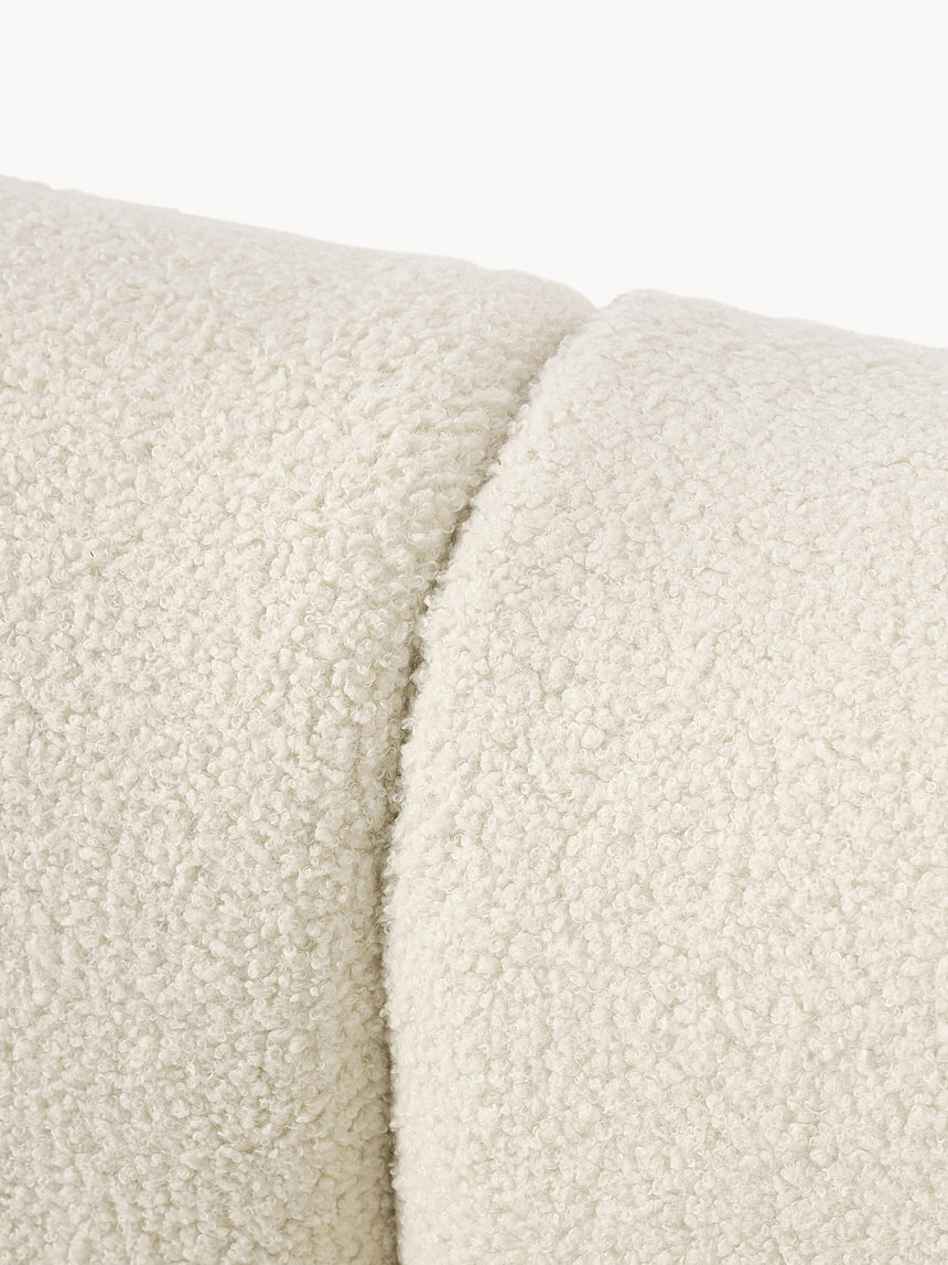 Modern Üçlü Koltuk Kırık Beyaz Teddy