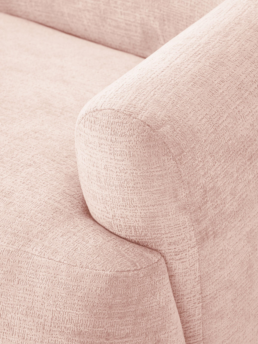 Modern Üçlü Koltuk Şeftali Dokuma Kadife