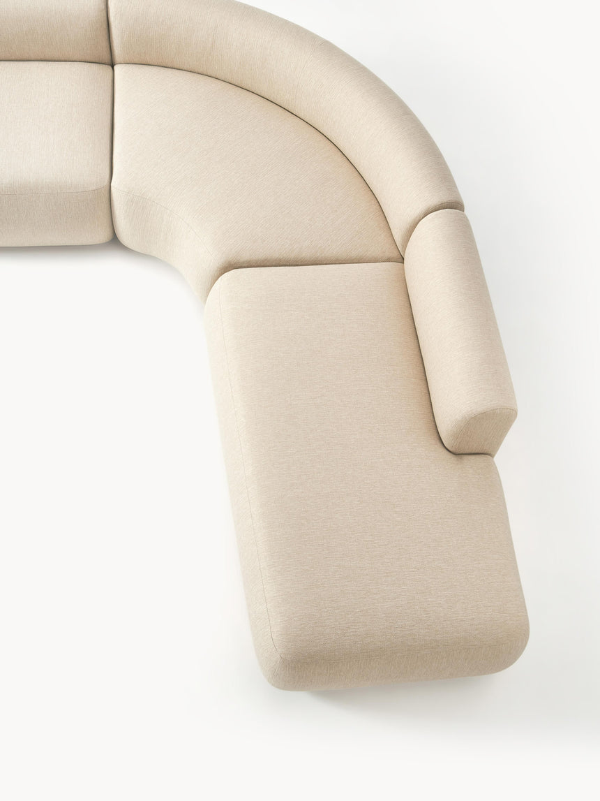 Modern Ultra Köşe Koltuk Bej Dokuma Kumaş