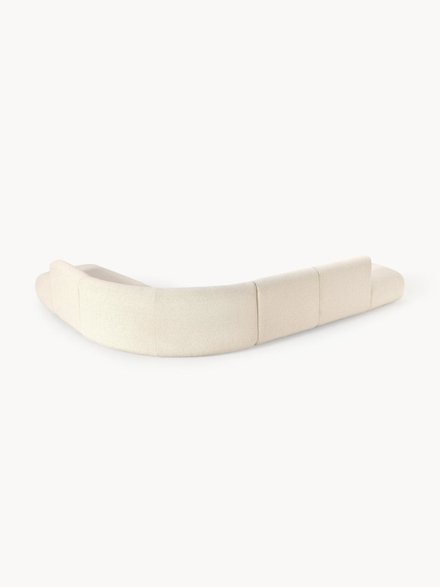 Modern Ultra Köşe Koltuk Kırık Beyaz Bukle