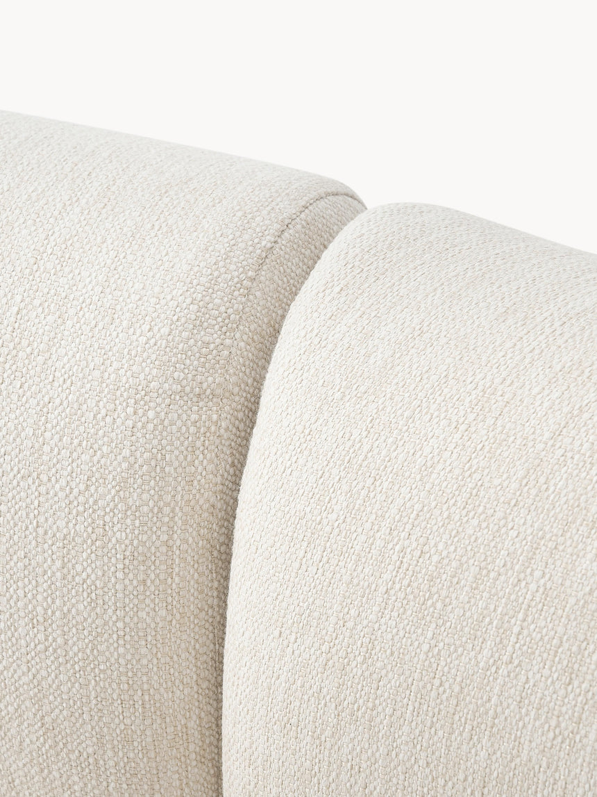 Modern Ultra Köşe Koltuk Kırık Beyaz Dokuma Kumaş