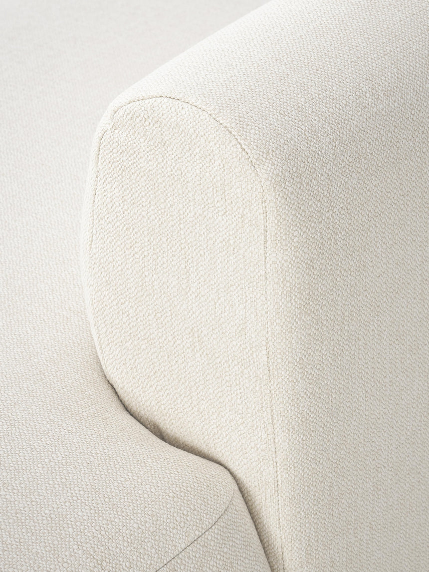 Modern Ultra Köşe Koltuk Kırık Beyaz Dokuma Kumaş