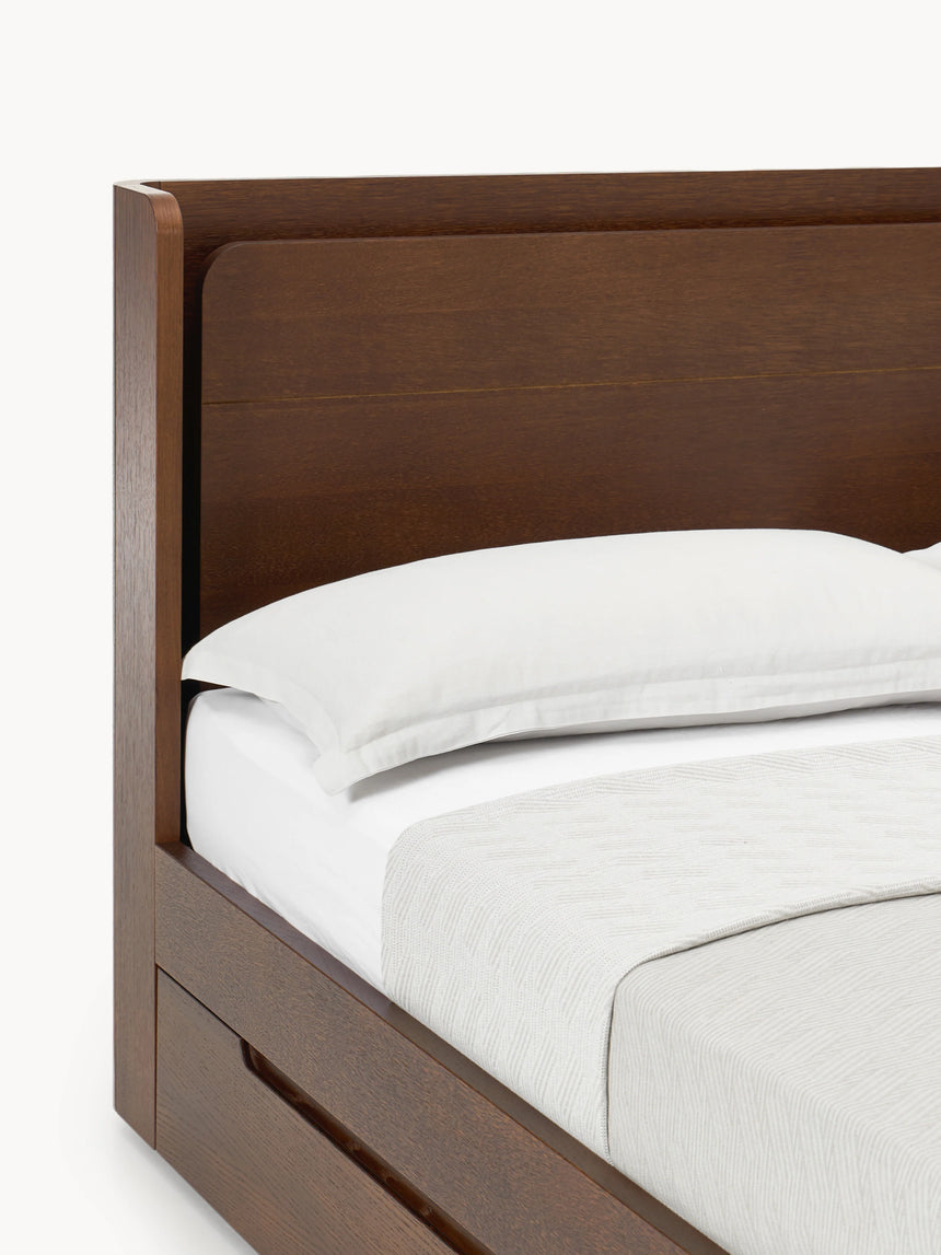 Mola Çift Kişilik Ahşap Karyola Ceviz