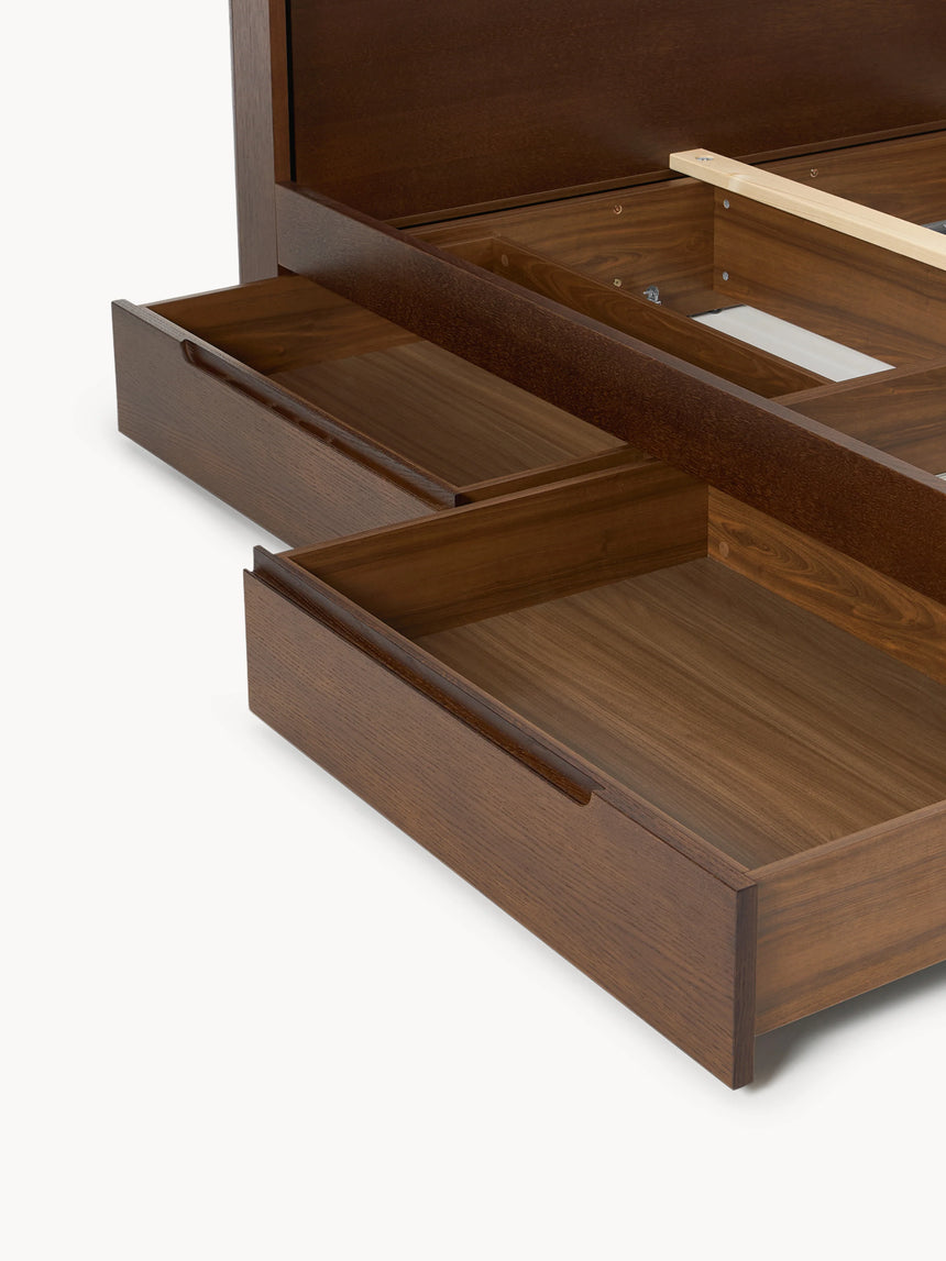 Mola Çift Kişilik Ahşap Karyola Ceviz