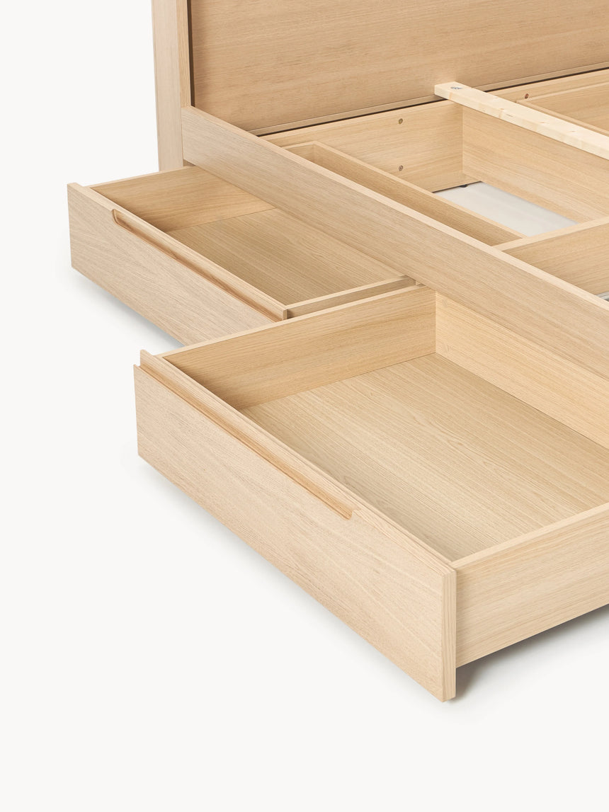 Mola Çift Kişilik Ahşap Karyola Meşe