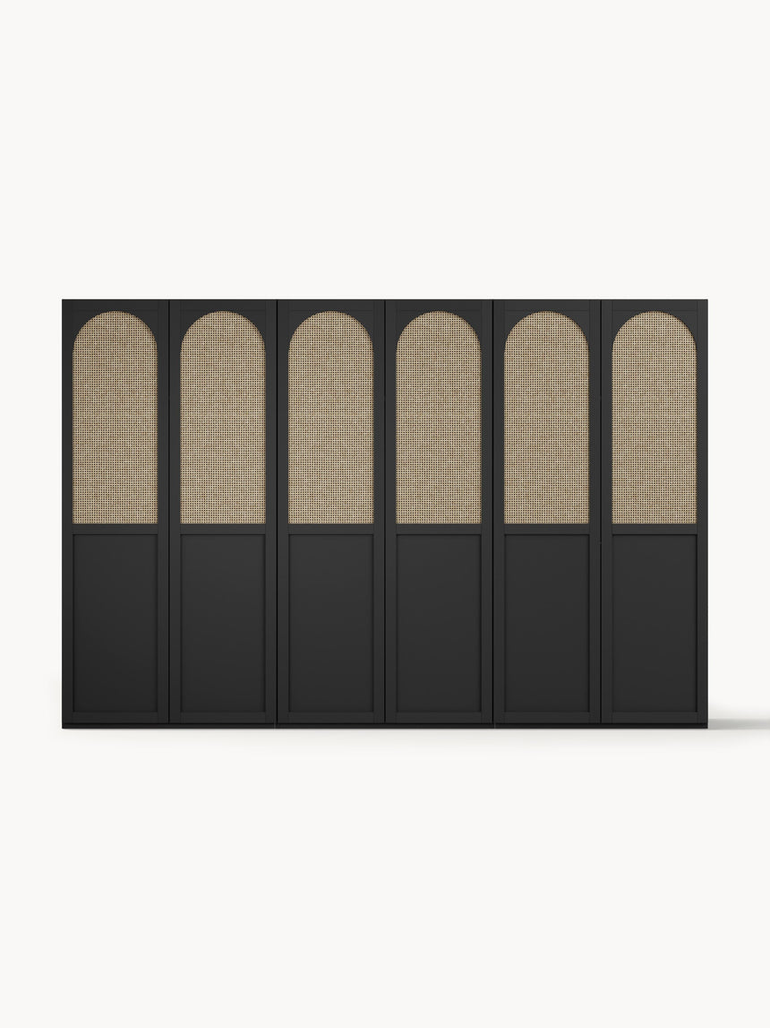 Mon Altı Kapılı Modül Gardırop Siyah