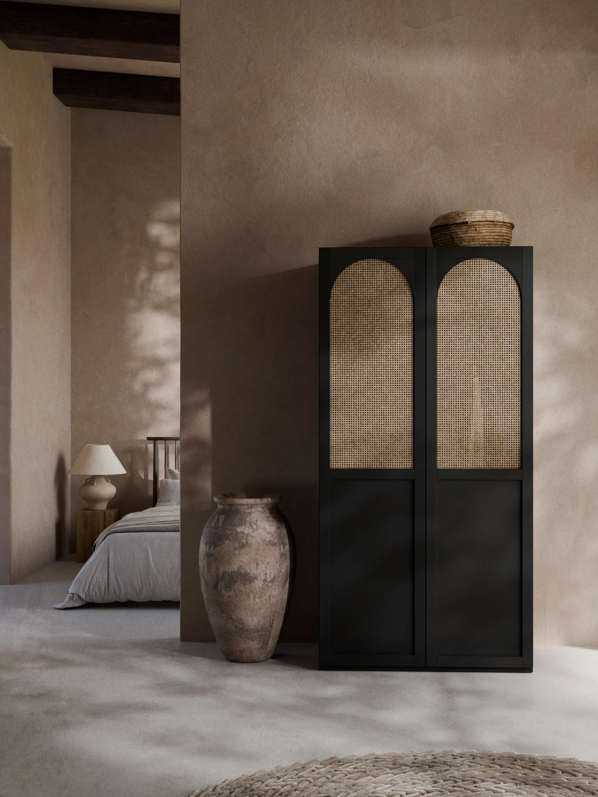 Mon İki Kapılı Modül Gardırop Siyah