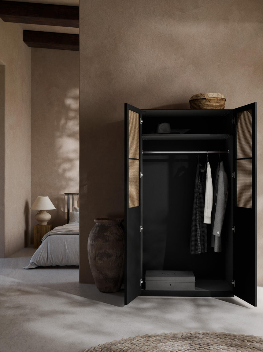 Mon İki Kapılı Modül Gardırop Siyah