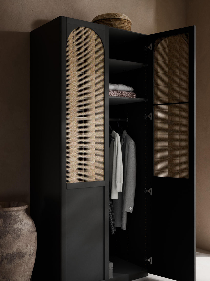 Mon İki Kapılı Modül Gardırop Siyah