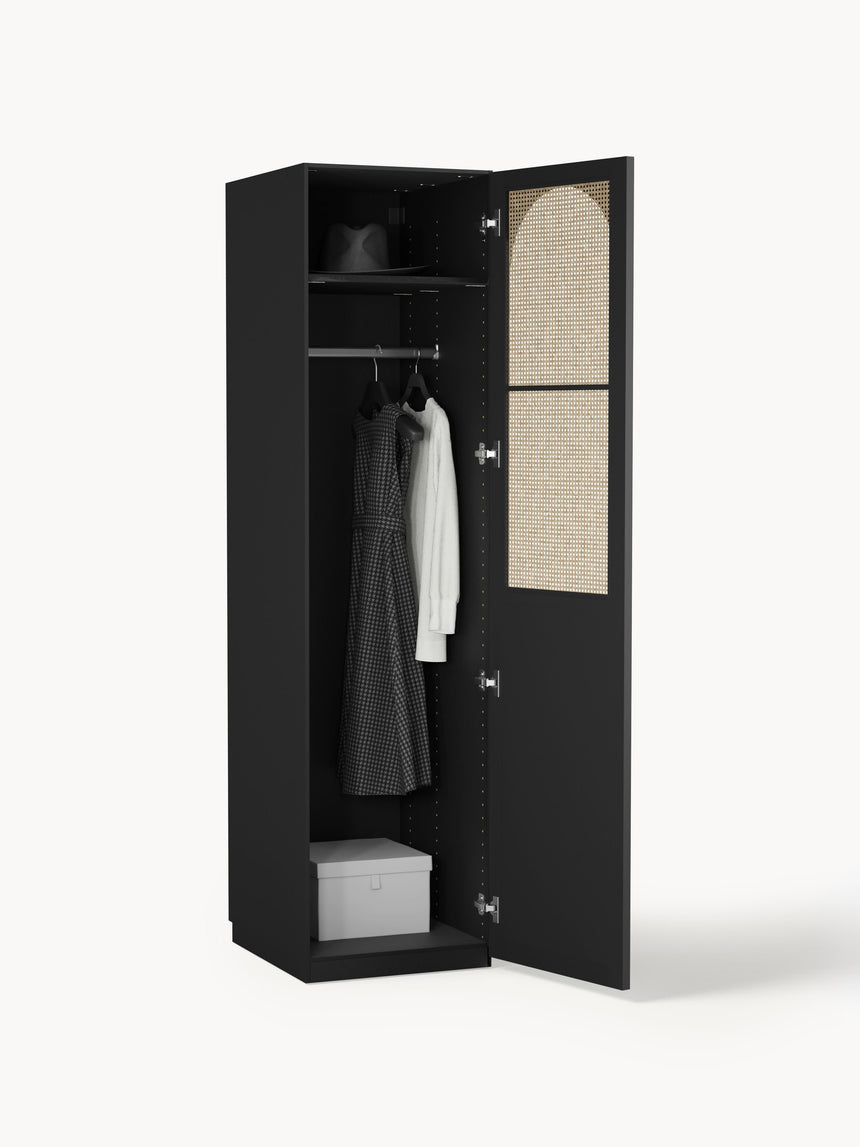 Mon Tek Kapılı Modül Gardırop Siyah