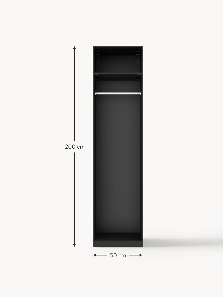 Mon Tek Kapılı Modül Gardırop Siyah