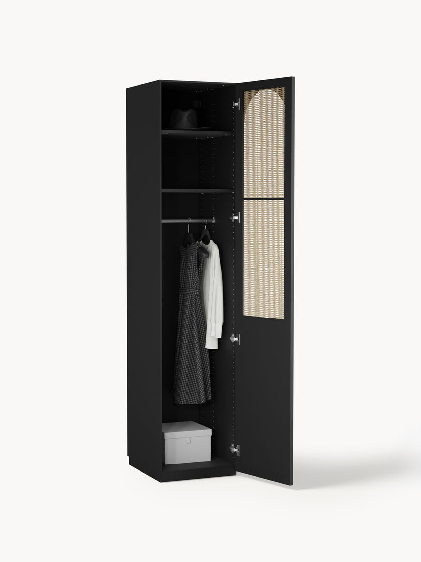 Mon Tek Kapılı Modül Gardırop Siyah