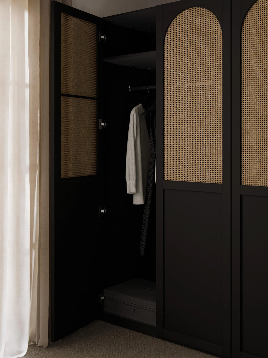 Mon Üç Kapılı Modül Gardırop Siyah