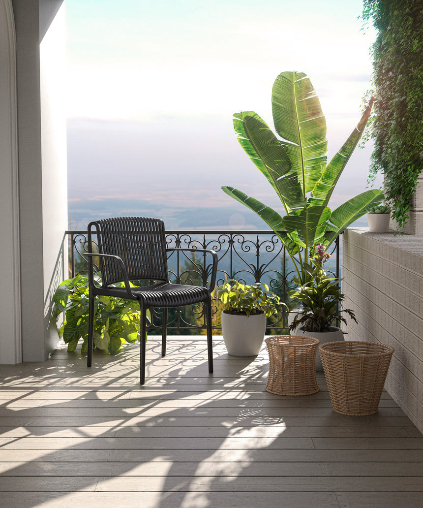 Nes Kollu Polipropilen Sandalye Siyah