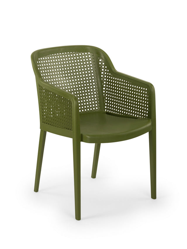 Octa Hazeran Görünümlü Polipropilen Sandalye Haki Yeşil