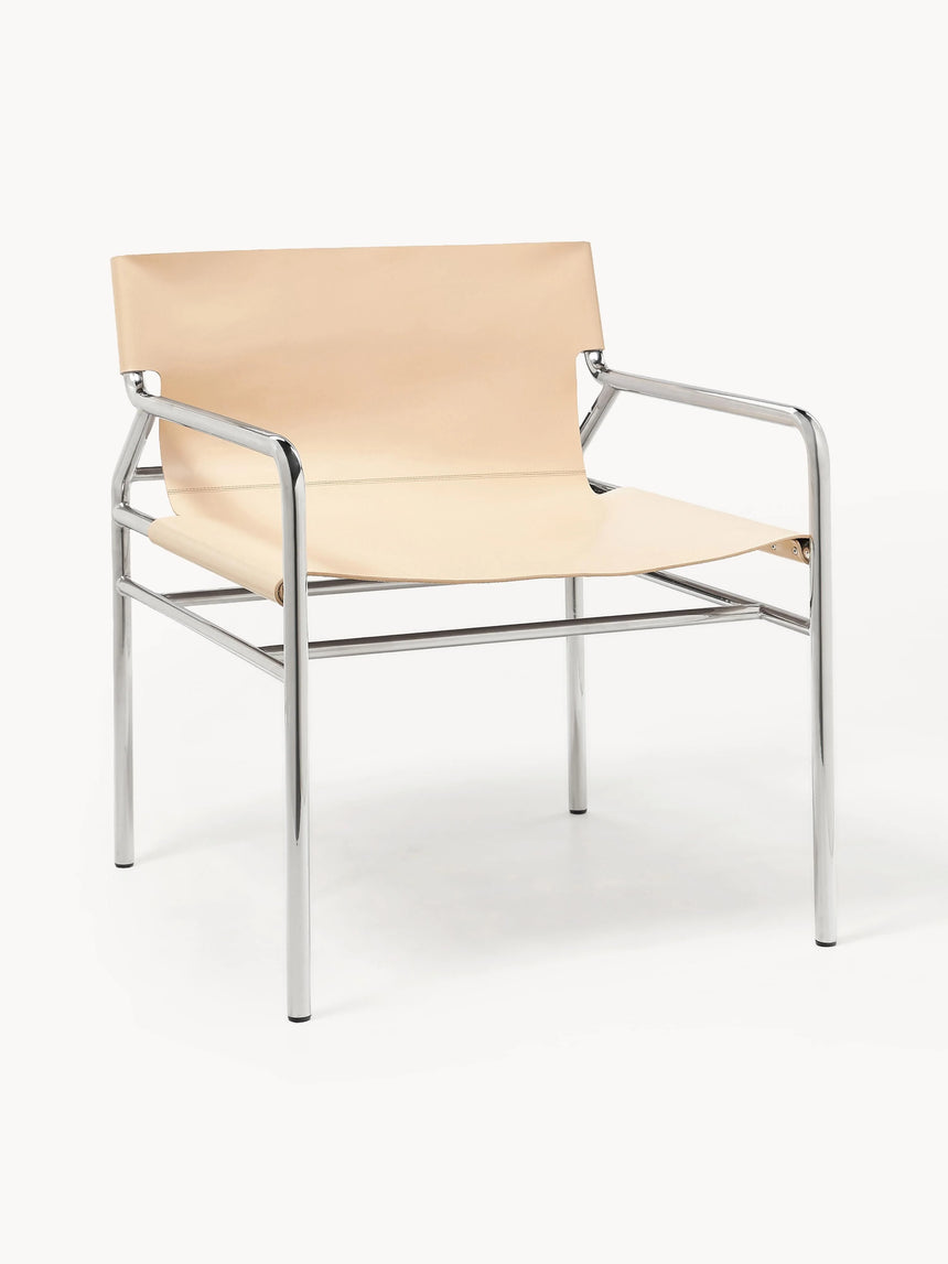 Palm Deri Tekli Koltuk Açık Bej