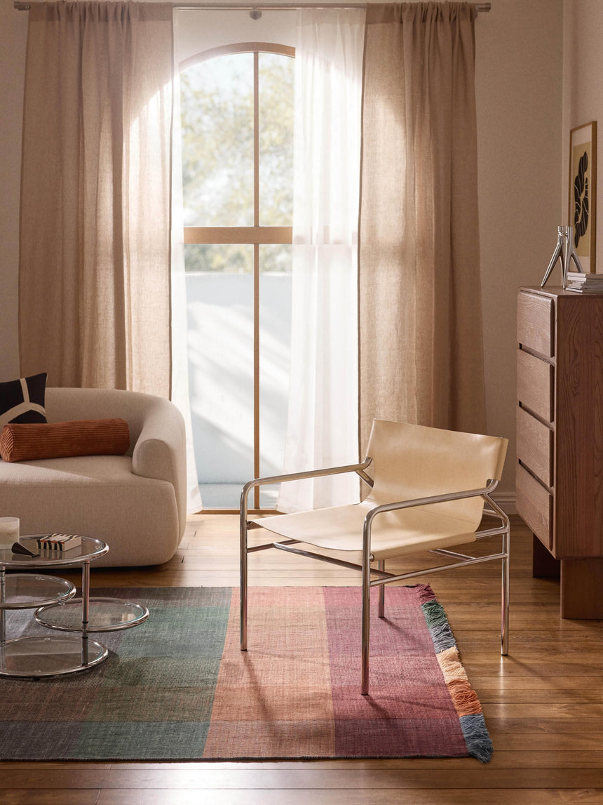 Palm Deri Tekli Koltuk Açık Bej