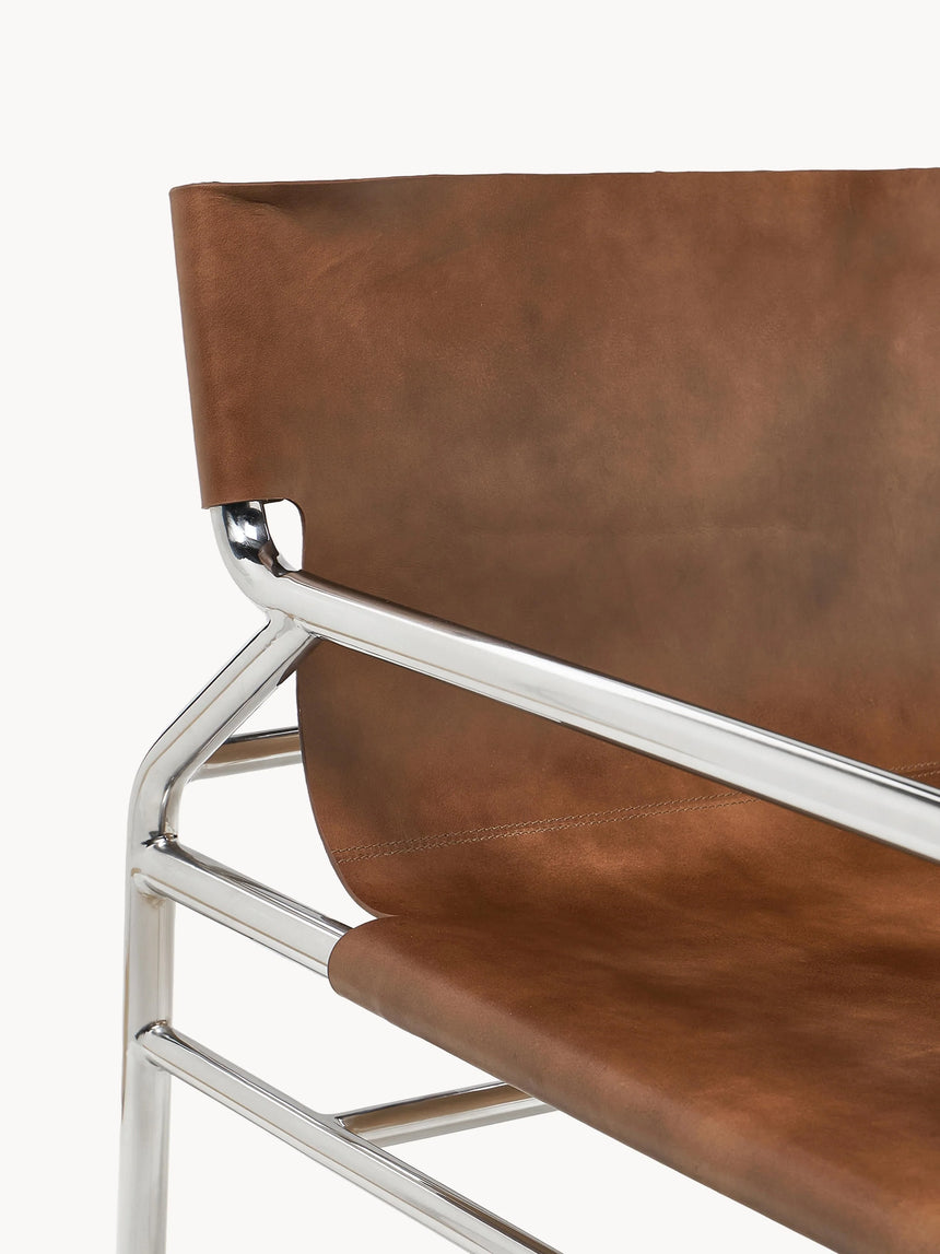 Palm Deri Tekli Koltuk Kahve