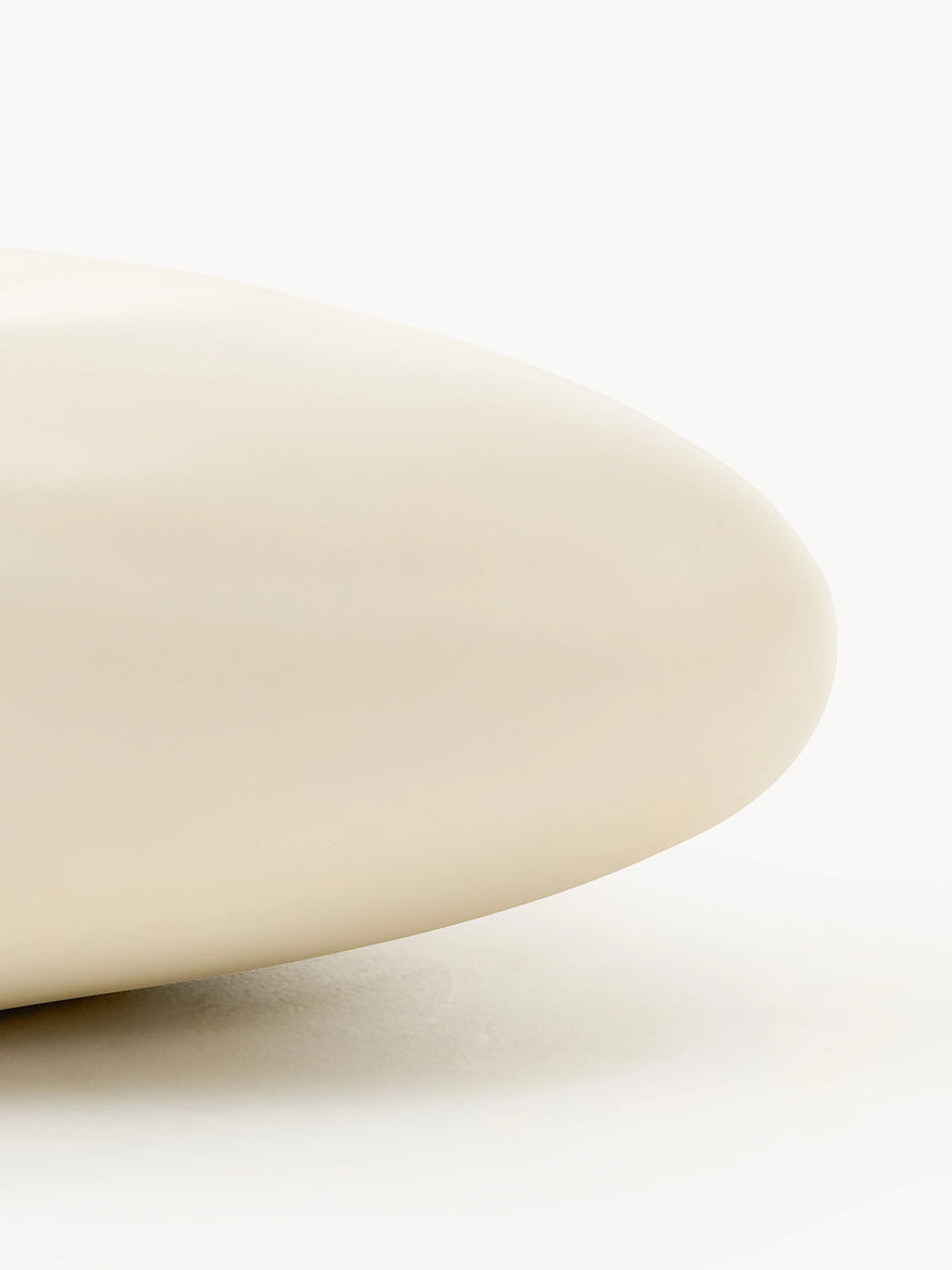 Pika Organik Form Ahşap Orta Sehpa Mat Bej 135 cm