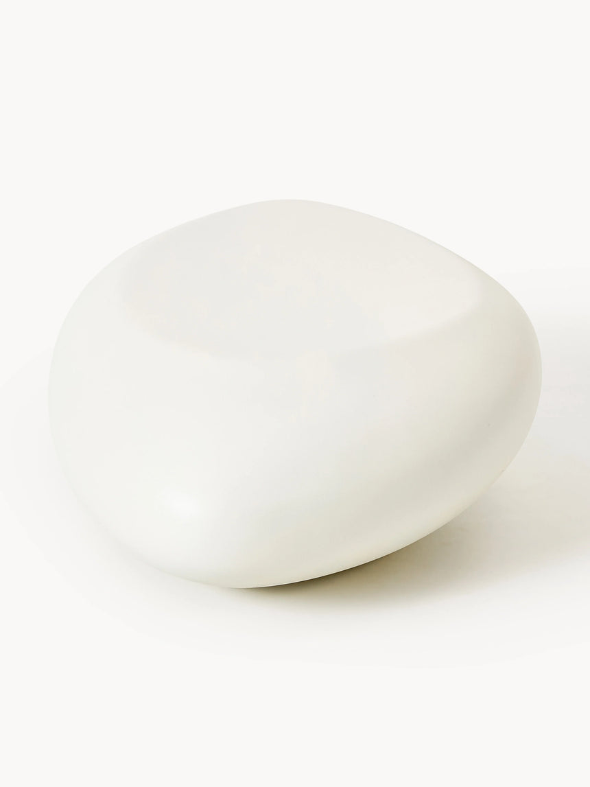 Pika Organik Form Ahşap Orta Sehpa Mat Kırık Beyaz 100 cm