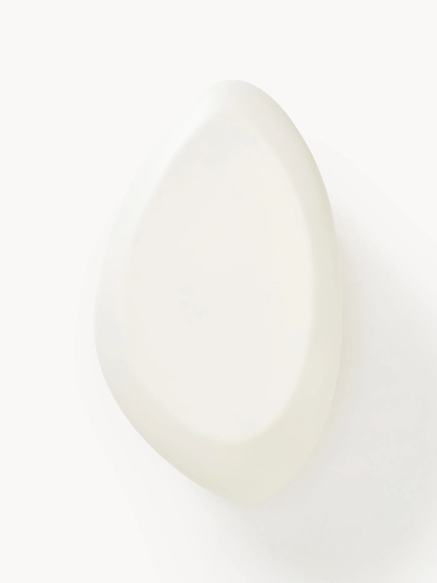 Pika Organik Form Ahşap Orta Sehpa Mat Kırık Beyaz 100 cm