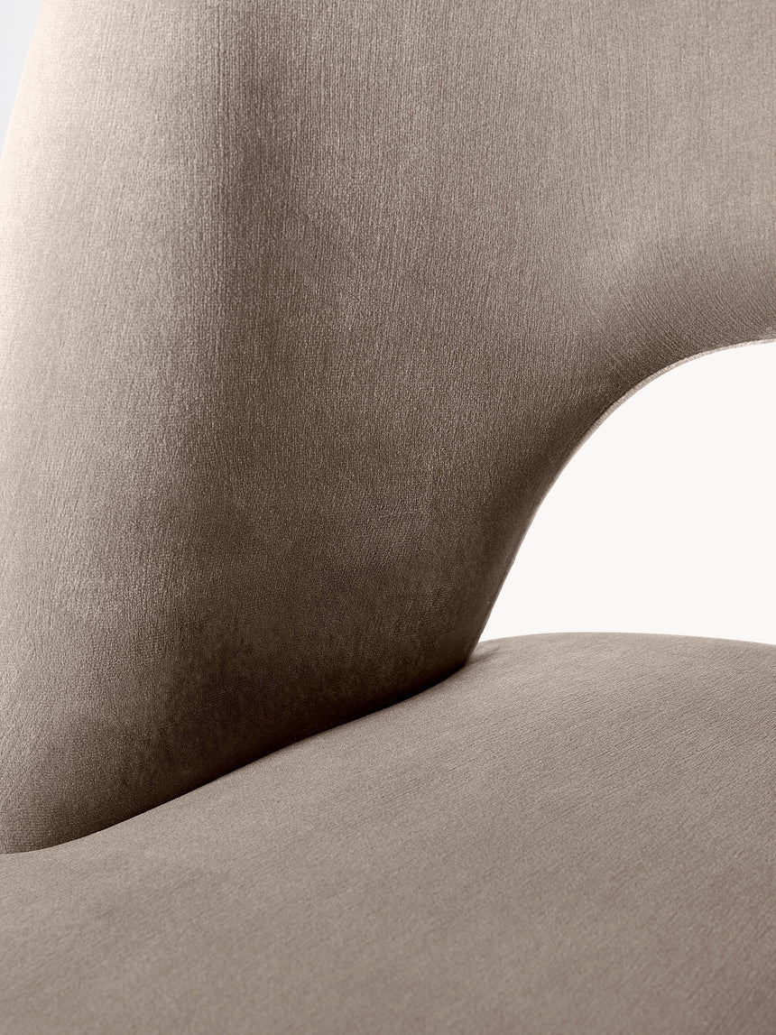 Poli Kumaş Sandalye Boz Kahverengi