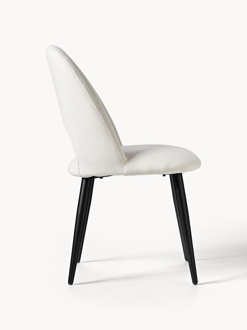 Poli Kumaş Sandalye Kırık Beyaz